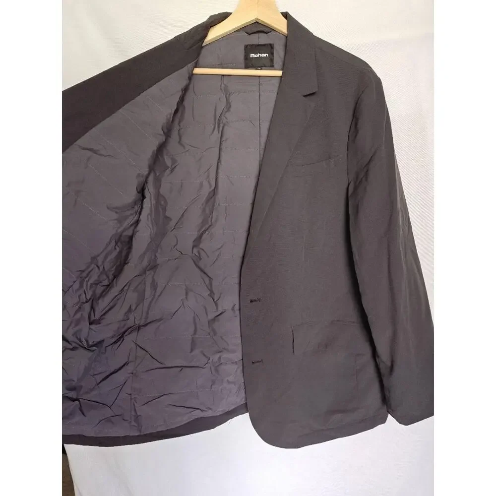 Rohan‎ Blazer Winter Fusion Charcoal Dark Gray Quilted Insulation 46 Two Button